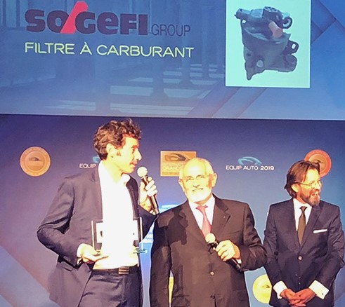 Il primo filtro carburante di Sogefi in plastica completamente riciclata vince il trofeo d'oro di Equip Auto
